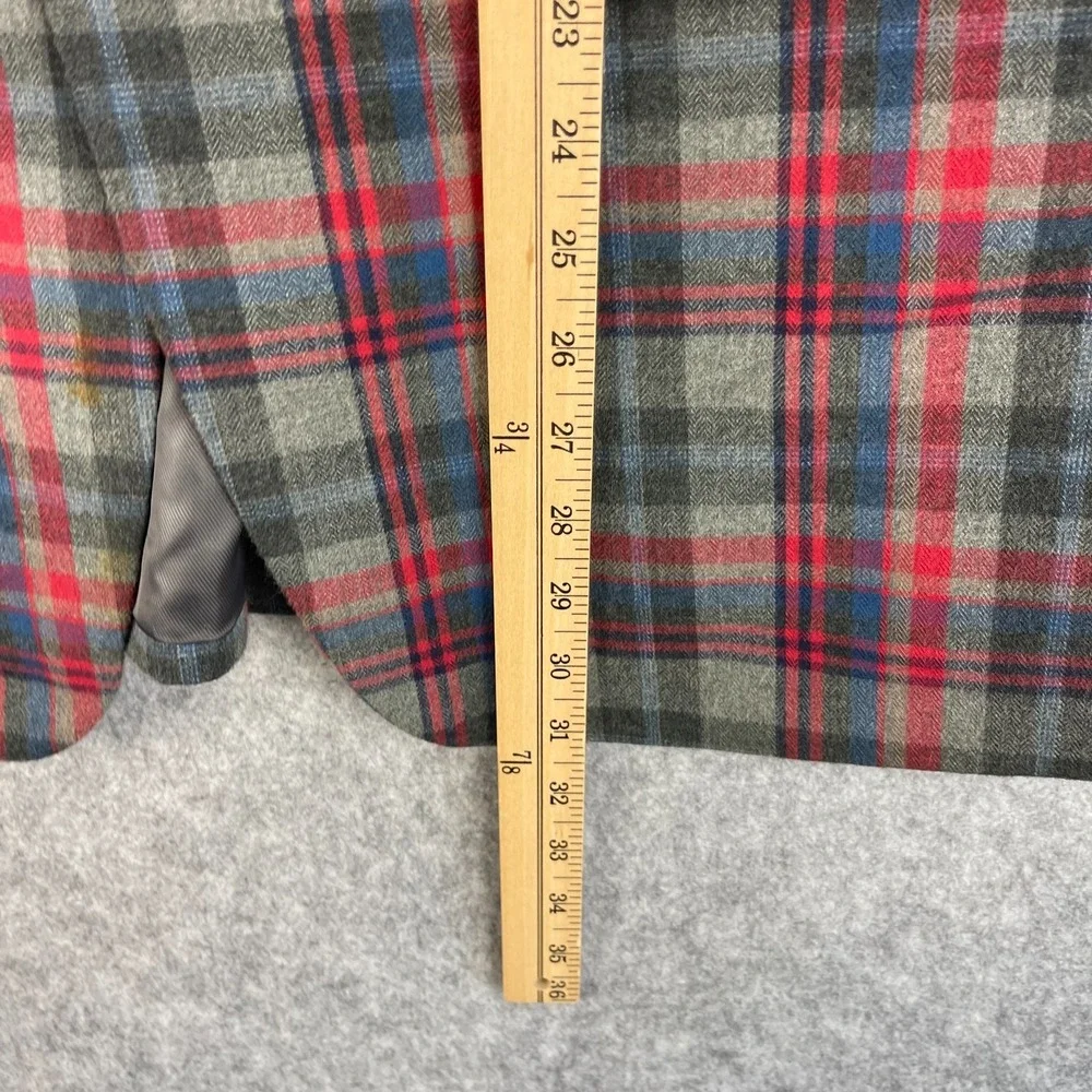 Madison Blazer Sport Coat Mens 42R Plaid Modern Fit 2 Button Preppy Academia